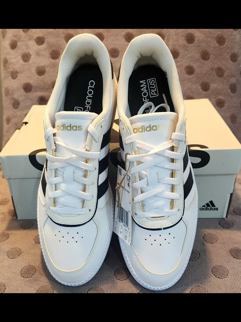 Adidas Women's Breaknet Sleek White/Black Size 9 NIB Sneakers - Picture 5 of 8